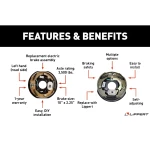 Lippert 3,500-lb 10x2.25 Electric Brake Hub Pair with 5 on 4.5 Bolt Pattern