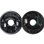 Lippert 3,500-lb axle brake kit with 10-inch electric brakes & pre-greased 5-on-4.5 drum hubs, compatible with Dexter & Alko axles