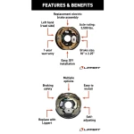 Lippert 4-Pack 10" x 2.25" Electric Brake Assemblies for 3,500 lb Tandem Axle