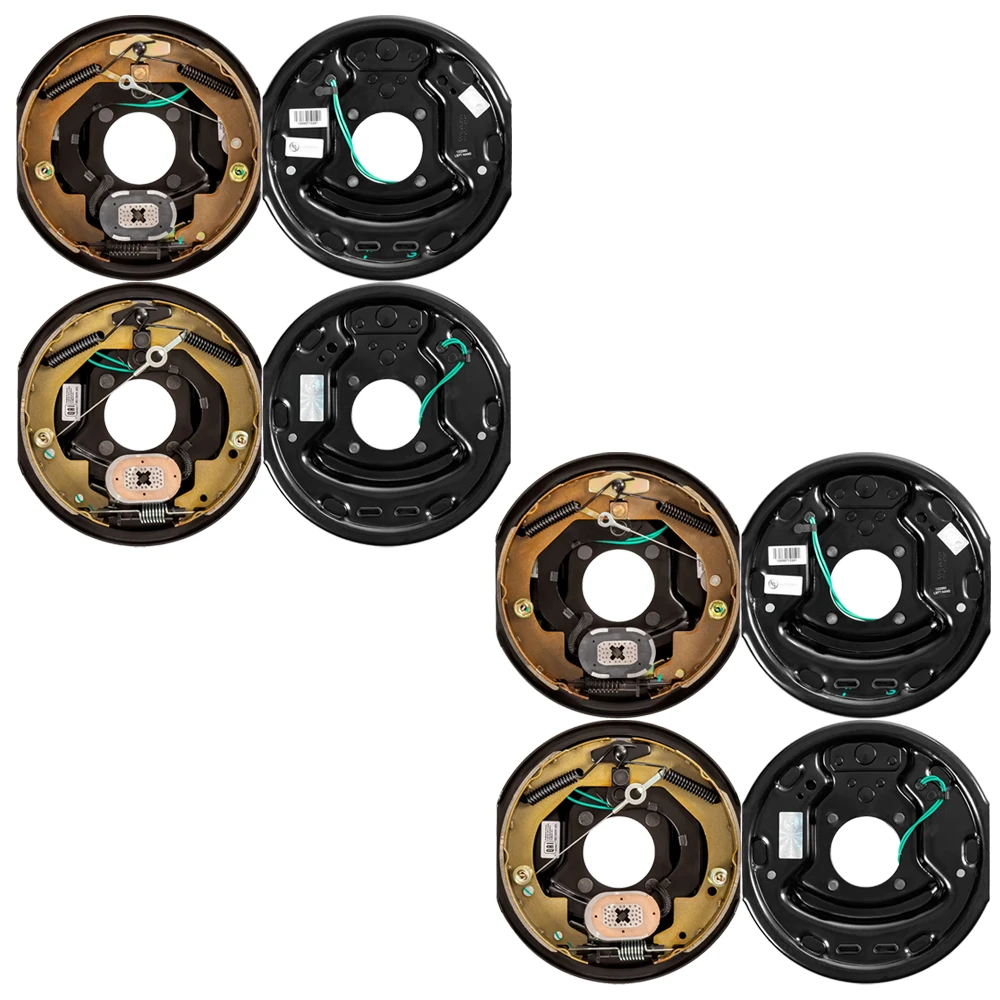 Lippert 3,500-lb tandem axle self-adjusting electric brake & 10-inch drum hub kit, 5-on-4.5, Dexter AL-KO compatible