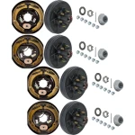 Lippert Tandem 7K Axle 12" x 2" Hub & Drum (6 on 5.5", 1/2" Stud) + Forward Self‑Adjusting Brakes (4K–7K, Left & Right)