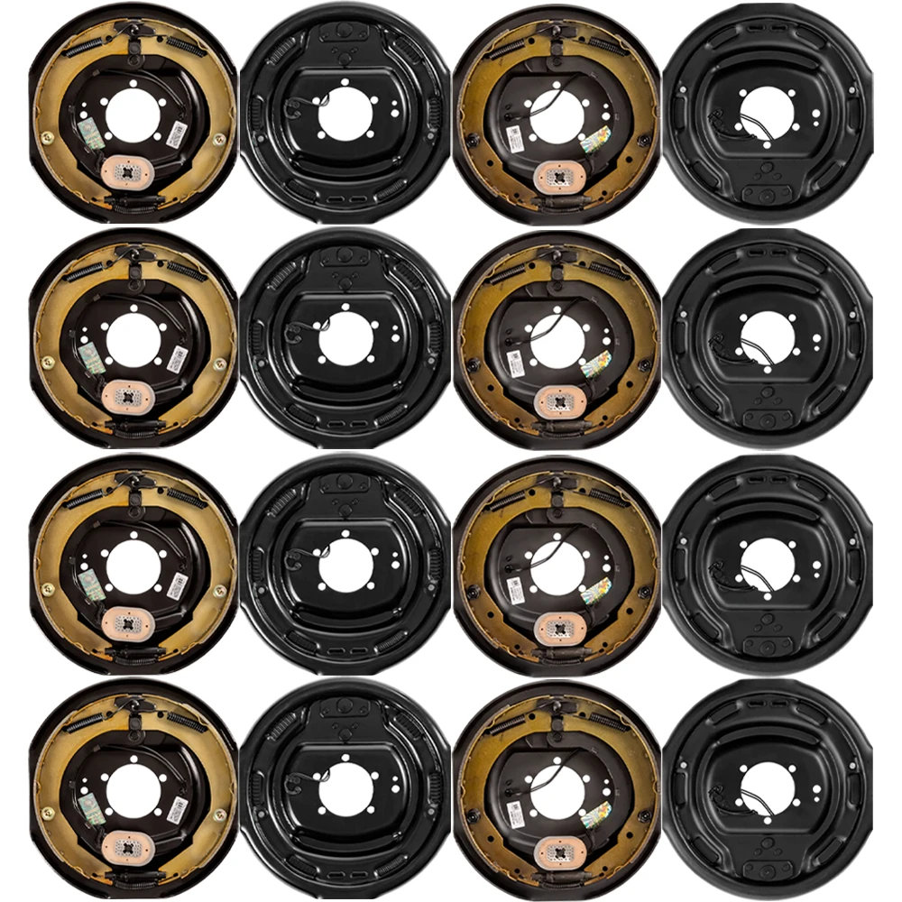 Lippert 12 inch electric brake assembly & 8‑on‑6.5 inch drum hub kit for 7,000 lb quad‑axle trailers – Dexter & Alko compatible