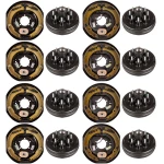 Lippert 12 inch electric brake assembly & 8‑on‑6.5 inch drum hub kit for 7,000 lb quad‑axle trailers – Dexter & Alko compatible