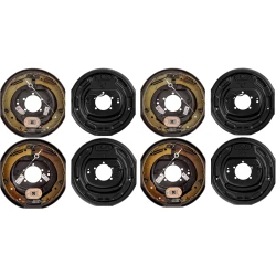 Lippert 4-Pack (2-Pair) Self-Adjusting 12" x 2" Trailer Brake Assembly Kit for 4K-7K lb Left+Right Tandem Axle – Fits Dexter, Alko, Lippert, Rockwell & Quality Axles – 1-Year Warranty