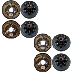 lippert 12 inch self‑adjusting brake assemblies with fully assembled 8‑on‑6.5 drum hubs dexter compatible 7k trailer kit