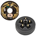 Lippert right-hand 10 x 2.25 self-adjust electric trailer brake with 5-on-4.5 drum hub kit for 3,500-lb axle
