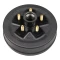 lippert 3,500-lb 10x2.25 left-hand electric brake & 5-on-4.5 drum hub kit dexter compatible