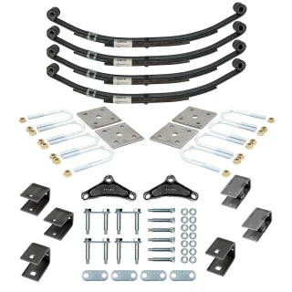 Lippert 3,500 lb tandem axle suspension kit with 21 inch leaf springs, equalizer, hangers, and hardware