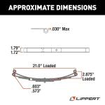 Lippert Tandem 21" Double-Eye Leaf Spring Set (4-Pack), 1,000 lbs. for RV or Trailer