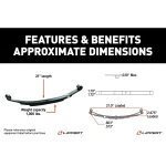 Lippert tandem axle suspension kit 3,500 lb with 21" leaf springs, equalizer, hangers, and hardware