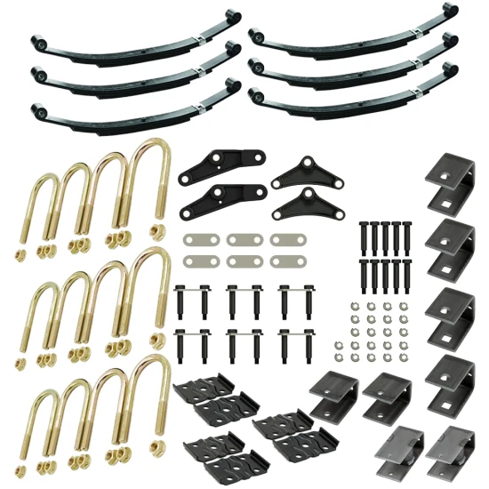 Lippert Triple Axle Trailer Suspension Kit with 2.375" Axle Tube and 1,250 lb Leaf Springs