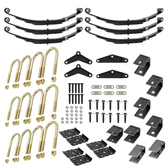 Lippert Triple Axle Suspension Kit 2.375" Tube 35" Spacing with 2,200 lb Leaf Springs
