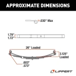 Lippert triple double-eye leaf springs 6-pack Dexter Al-Ko RV trailer