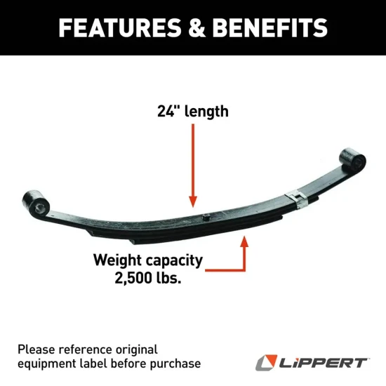 Lippert 24-inch Double-Eye Leaf Spring Pair (2-Pack), 2,500 lbs. – Dexter Compatible