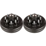 Lippert 12‑inch self‑adjusting electric brake assemblies & bare drum hubs, Dexter compatible, 8‑on‑6.5 bolt pattern, 7K axle