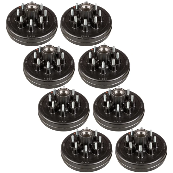 Lippert 12 inch electric brake assembly & 8‑on‑6.5 inch drum hub kit for 7,000 lb quad‑axle trailers – Dexter & Alko compatible