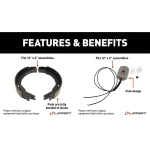 Lippert 12 x 2 Universal Manual Tandem-Axle Electric Brake Renewal Kit, replacement shoe & lining, magnet kits