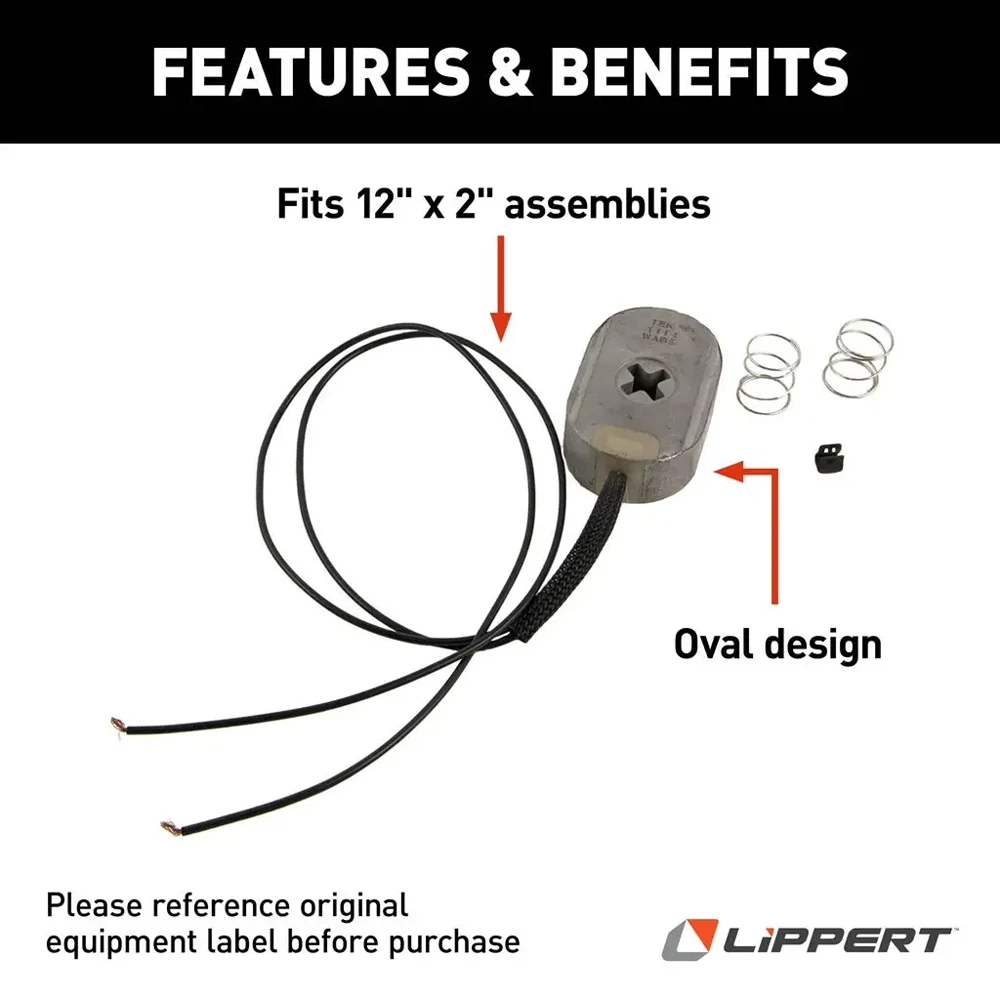 Lippert 4-Pack 12 x 2 Electric Trailer Brake Magnet Kit for Tandem Axles