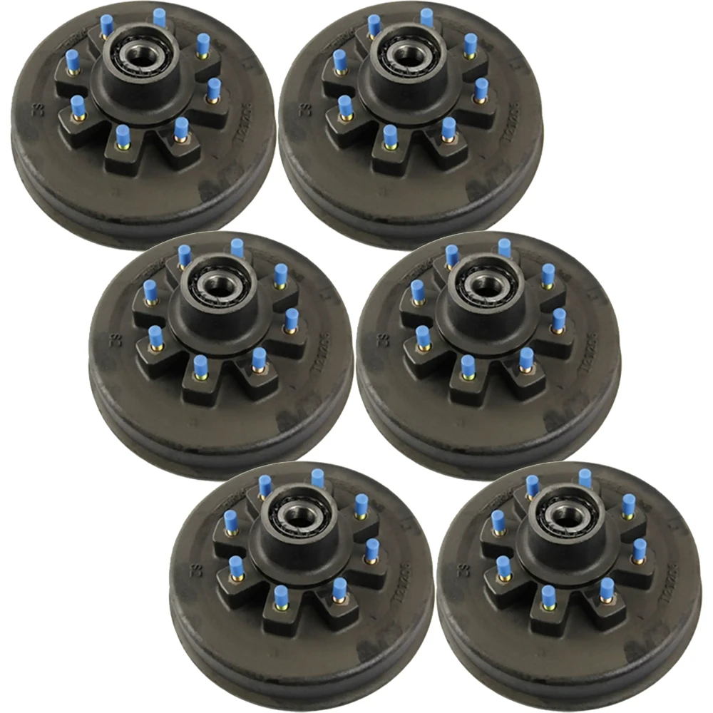 Lippert 8K Triple-Axle Electric Brake Assemblies & Grease Hub Kit 12.25×3.38 8-on-6.5 Dexter Alko