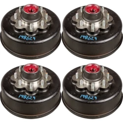 Lippert Tandem 8K Axle Brake Drum & Hub Assembly Bundle – 8 on 6.5 Bolt Pattern, 9/16″ Studs (Set of 4) – Compatible with Dexter & AL-KO