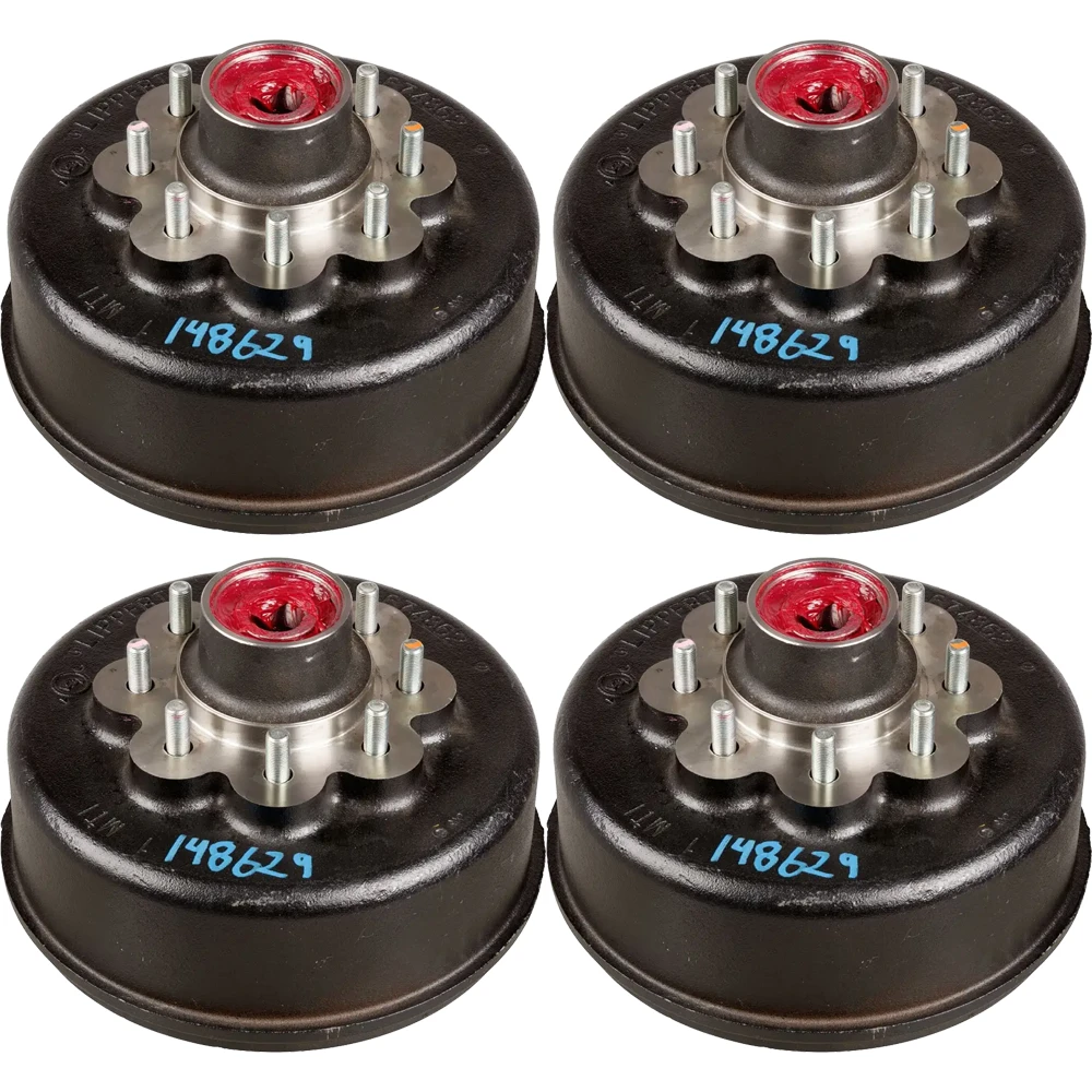 Lippert 8K tandem-axle electric brake assemblies and 8-on-6.5 drum hub kit, Dexter compatible