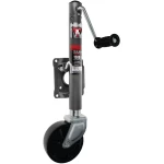Bulldog 1500 lbs Trailer Jack, 8 Inch Spoked Wheel, Zinc, for Marine Applications