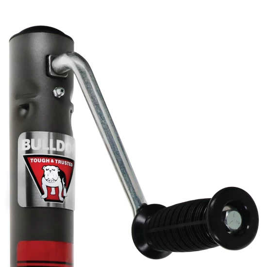 Bulldog 1500 lbs Trailer Jack, 8 Inch Spoked Wheel, Zinc, for Marine Applications
