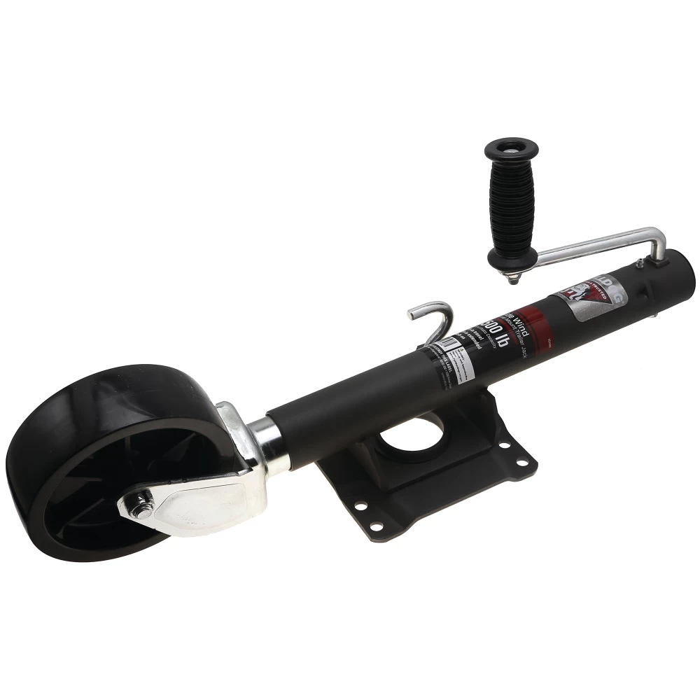 Bulldog 1500 lbs Trailer Jack, 8 Inch Spoked Wheel, Zinc, for Marine Applications