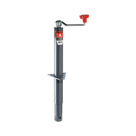BULLDOG 2K Topwind A‑Frame Round Trailer Jack 15″ Lift with 15K Cast Head Coupler