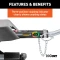 CURT Q20™ 5th wheel hitch 20K GTW double jaw fixed above-bed rails