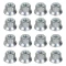 Lippert 16‑piece 5/8‑18 hex flange wheel lug nut set for boat and trailer wheels