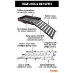 CURT 50x30.5 Aluminum Hitch Cargo Carrier with Folding Ramp, Cargo Net & Hitch Lock