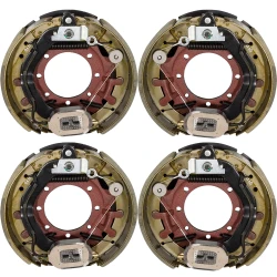 Lippert 4-Pack (2-Pair) 12.25" x 3.38" Self-Adjusting Electric Trailer Brake Assemblies (Left & Right), 10,000 lbs Tandem Axle – Replaces Dexter, Al-Ko, Rockwell & Quality Axles