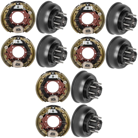 Lippert 10K triple electric brake kit with 8 on 6.5 drums, 12.25 × 3.38 for 10,000-lb axles