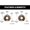 Lippert 12.25 x 3.38 Self-Adjusting Electric Trailer Brake Assembly Pair 10K Axles