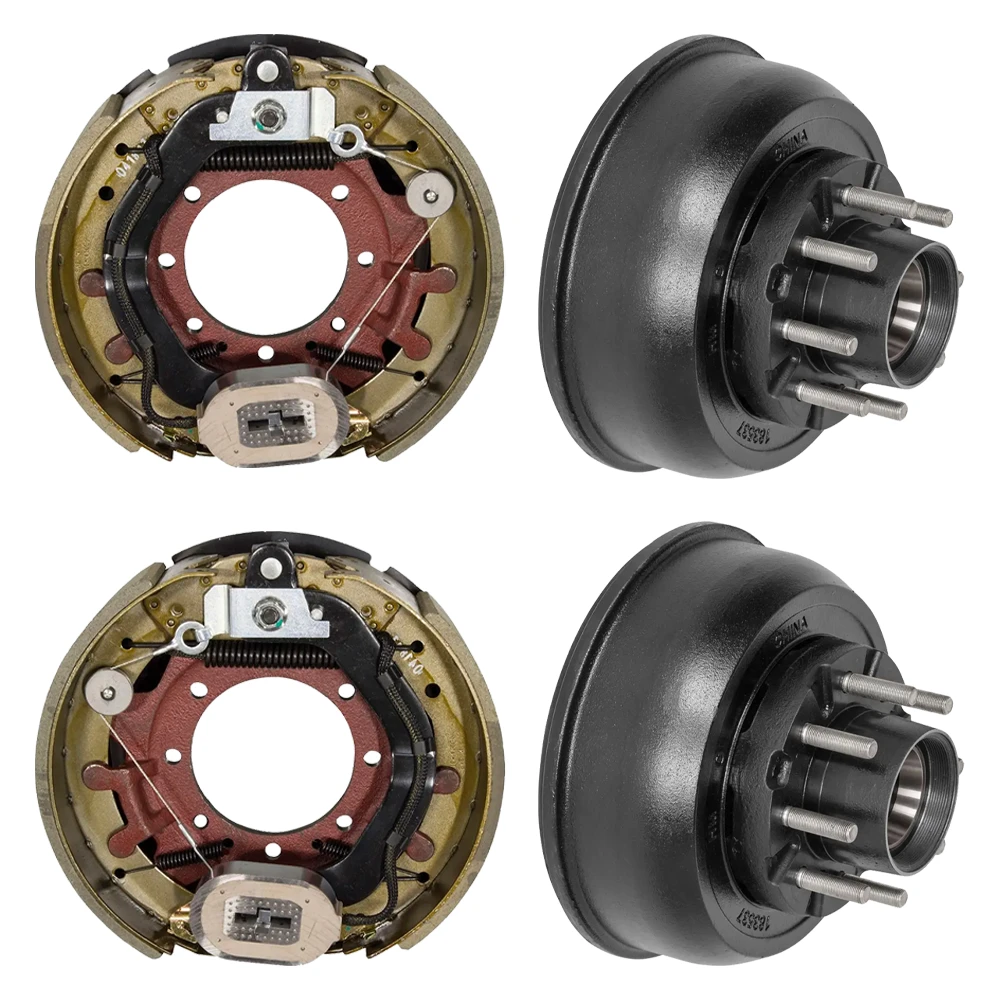 Lippert 10K Pair Left Right Electric Trailer Brakes 8 on 6.5 Hubs Drums 12¼″ x 3⅜″