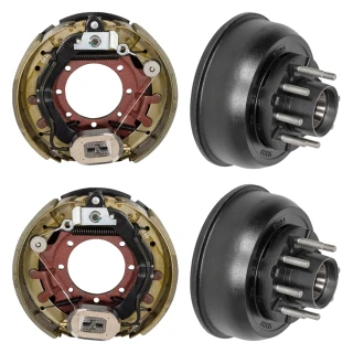 Lippert 10K Pair Left Right Electric Trailer Brakes 8 on 6.5 Hubs Drums 12¼″ x 3⅜″
