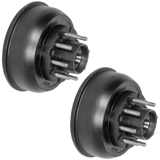 Lippert 10K Pair Left Right Electric Trailer Brakes 8 on 6.5 Hubs Drums 12¼″ x 3⅜″