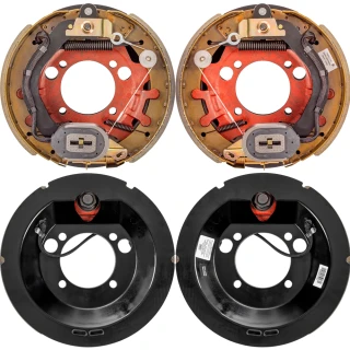 Lippert 12.25 x 3.38 Electric Trailer Brake Assembly Kit Left Right 8K 4-Bolt