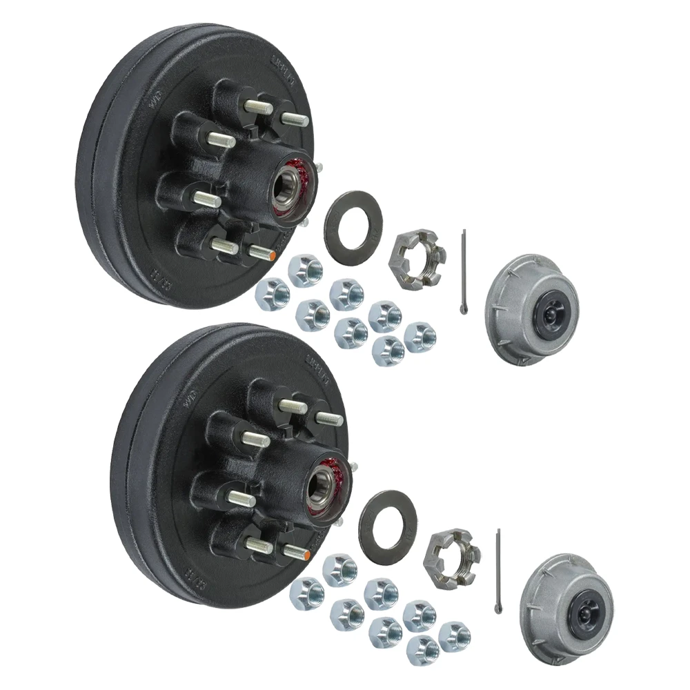 Lippert 7,000-lb Axle Pre-Greased Hub Assemblies (8 on 6.5) – 2-Pack for Single Axle