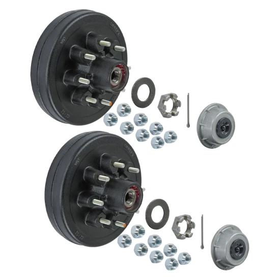 Lippert 7,000-lb Axle Pre-Greased Hub Assemblies (8 on 6.5) – 2-Pack for Single Axle