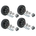 Lippert 7K Pre-Greased 8 on 6.5 Bolt Pattern Hub Assemblies for Tandem Axles - 4 Pack
