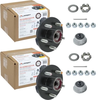 Lippert Complete 3,500-lb Pre-Greased Idler Hub Assemblies 2-Pack (5 on 4.5)