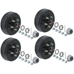 Lippert 3,500-lb Tandem Axle Pre-Greased Hub Assemblies (5 on 4.5, 1/2" Studs) – 4-Pack
