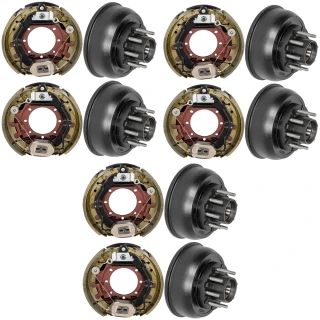 Lippert 10K triple axle forward self-adjusting brake assemblies with 8 on 6.5 hub/drums – 12-1/4 x 3-3/8