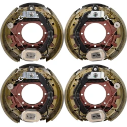 Lippert 4-Pack (2-Pair) 12-1/4" x 5" Electric Trailer Brake Assemblies for Tandem Axles, 12K-16K, 7-Bolt, Forward Self-Adjusting – Replaces Dexter, Al-Ko, Rockwell & Quality Axles