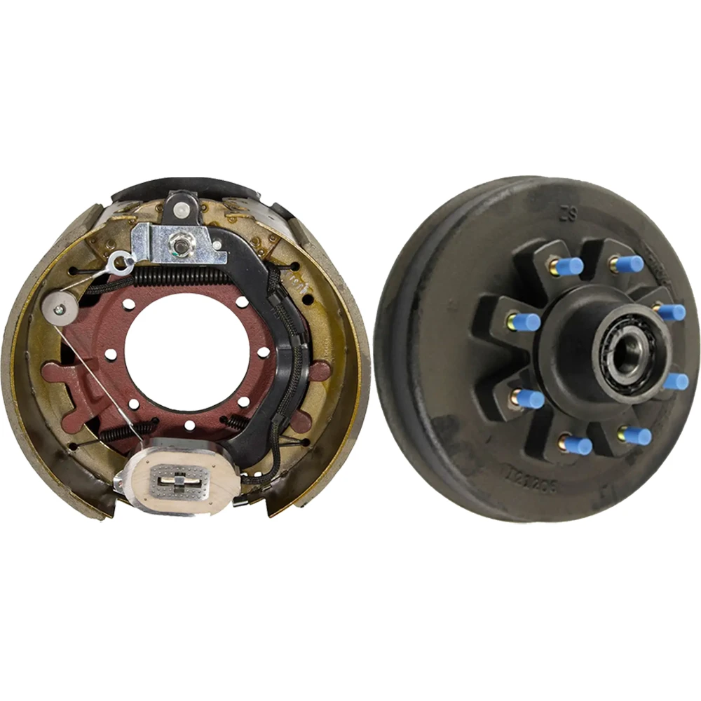Lippert left‑hand 12‑1/4 x 5 self‑adjust electric brake with 16K threaded hub 8 on 275 mm M22 studs Dexter Alko compatible