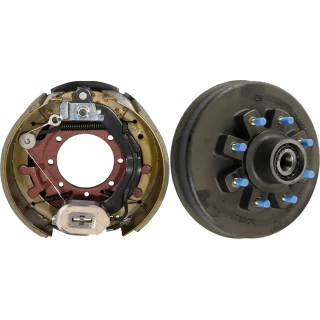 Lippert 16K LH 12‑1/4x5 7‑bolt electric brake & threaded hub 8 on 275 mm M22 studs, Dexter Al‑Ko Rockwell compatible