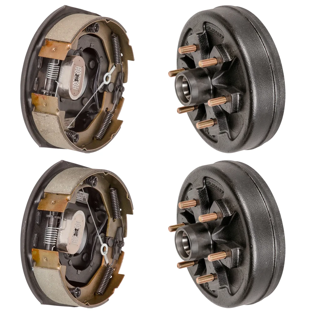 Lippert 10″ self-adjust brake kit with bare 6-on-5.5 drum hubs
