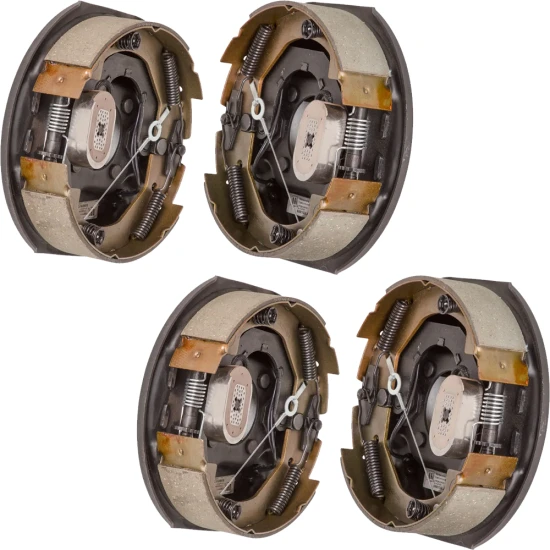 Lippert 10 inch self-adjusting electric trailer brake and fully assembled pre-greased hub drum kit for 4,400 lb tandem axles, 6 on 5.5 bolt pattern, Dexter compatible